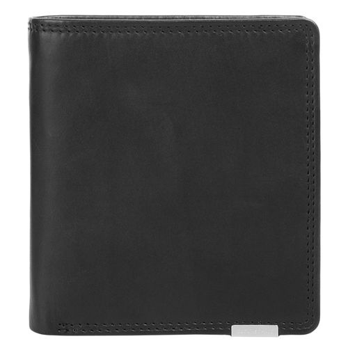 Geldbörse BODENSCHATZ, Damen, schwarz, Leder, leicht glänzend, unifarben, Kleinlederwaren, echt Leder