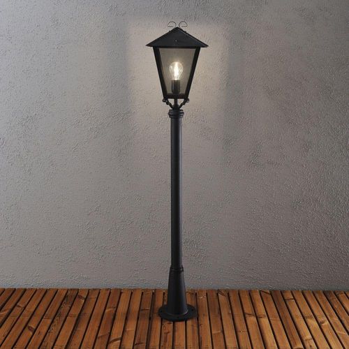 Konstsmide Benu Wegeleuchte schwarz lackiertes Aluminium, rauchfarbenes Acrylglas, Hand EU 436-750