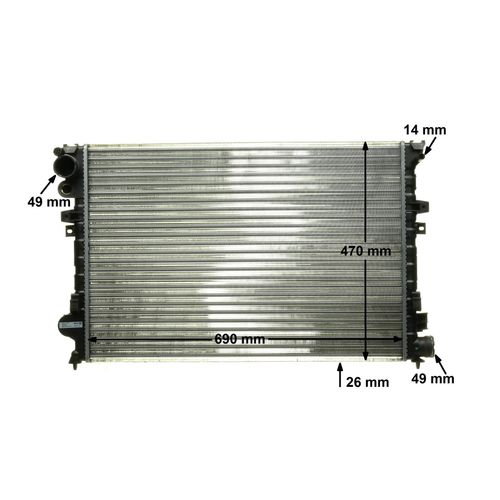 Kühler, Motorkühlung BEHR *** PREMIUM LINE *** von Mahle (CR 592 000P) Wärmetauscher Kühlung Motorkühler