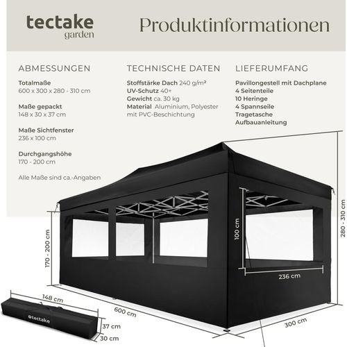 Pavillon Viola mit Aluminiumgestell