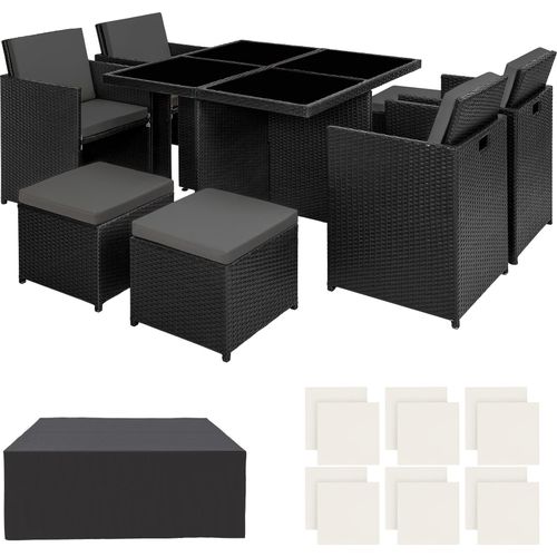 Rattan Sitzgruppe Manhattan mit Aluminiumgestell