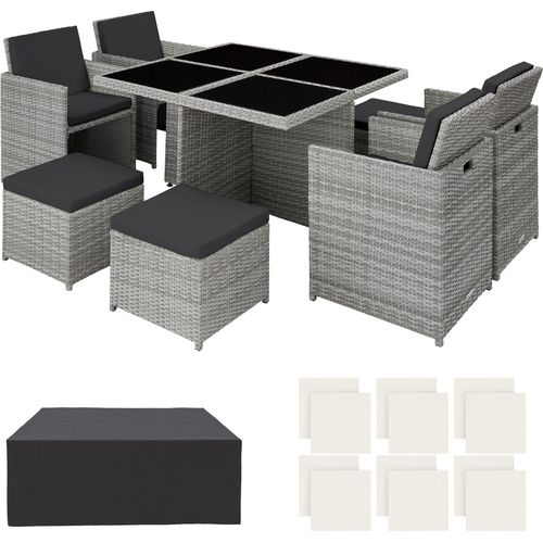 Rattan Sitzgruppe Manhattan mit Aluminiumgestell