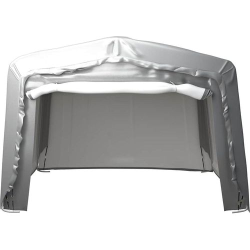 vidaXL Lagerzelt 370x370 cm Stahl Grau