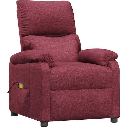 vidaXL Massagesessel Weinrot Stoff