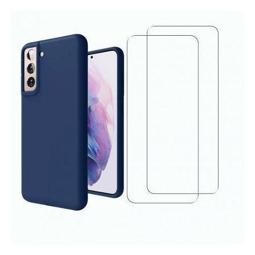 Hülle Galaxy S21 5G und 2 schutzfolien - TPU - Blau