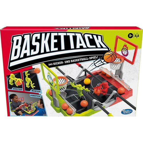 Baskettack das Kicker- und Basketball-Spiel, Tischfußball als Basketball, für Kinder ab 8 Jahren, 2 Spieler