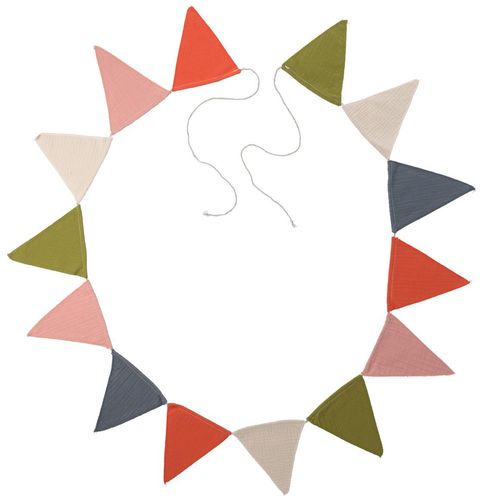 Wimpelgirlande mit bunten Wimpeln