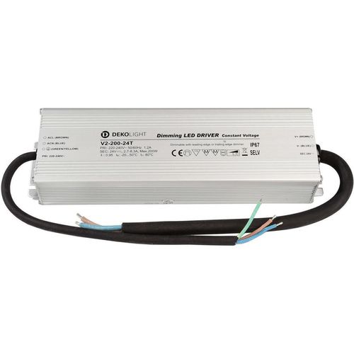 DEKO-LIGHT Netzgerät (CV, DC) dimmbar, IP, DIM CV, 24V 66-200W, Spannungskonstant, mit Phasenan-/-Abschnittdimmern (872138)