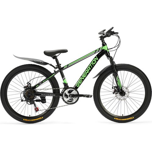 Generation Baturo Mountainbike 24-Zoll - Grün - Schutzbleche