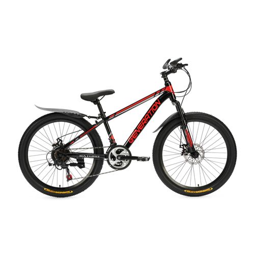 Generation Baturo Mountainbike 24-Zoll - Rot - Schutzbleche