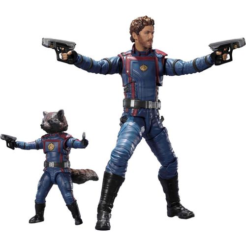 Bandai Tamashii Nations Marvel Figuren S.h. Figuarts Star Lord & Rocket Raccoon 6-15 Cm Blau Blau One Size