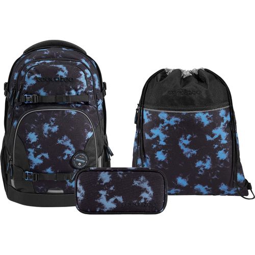 Coocazoo Rucksack-Set PORTER Midnight Dust, Mäppchen + Sportbeutel
