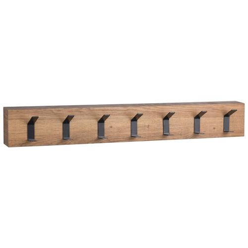 Garderobenpaneel , Schwarz, Eiche , Metall, Holzwerkstoff , 70x10x5 cm , Aufhängemöglichkeit , Garderobe, Garderobenpaneele, Garderobenpaneele