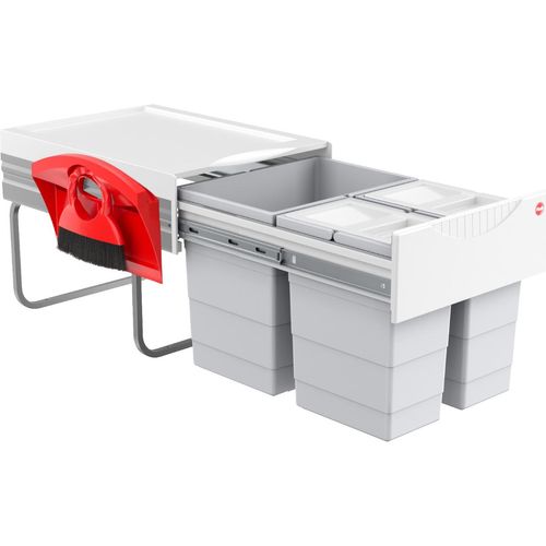 Hailo Abfallsammler 3642232 Swing Raumspar-Tandem-H 2x 10 + 20 Liter