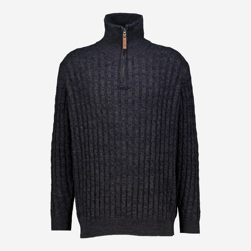 Dunkelgrauer Rufus Pullover mit Zopfstrick Image