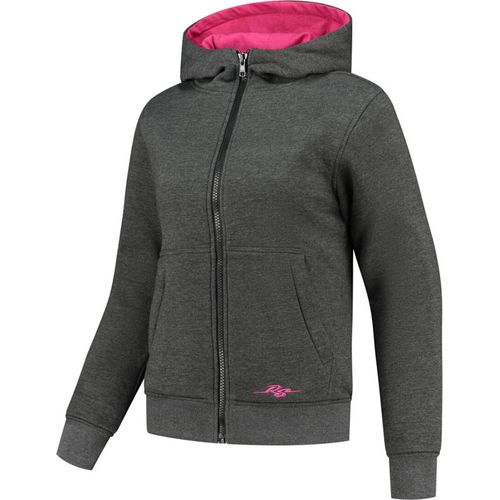 Rusty Stitches Wendy Damen Motorrad Zip Hoodie, grau/pink, 38