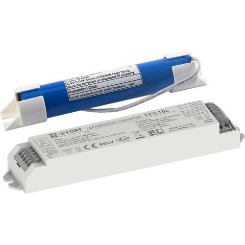 DOTLUX NOTSTROM-AKKU-KIT NOTLICHTBAUSTEIN 5W 10-90V Selbsttest Konstantleistung (3h) für konstantstrombetriebene LED-Leuchten LiFePO4 6,4V