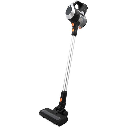 Stick Staubsauger | 130 W | 25.9 VAC | Motorisierte weiche Bürste mit integrierter Beleuchtung | 10000 Pa | HEPA Luftfilter | Orange / Schwarz