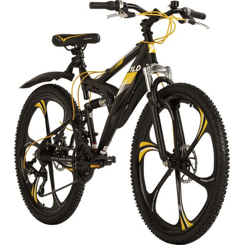 WYLD Mountainbike Fully 26'' Bliss schwarz-gelb 21 Gänge RH 47 cm Magnesium-Laufräder WYLD 414M