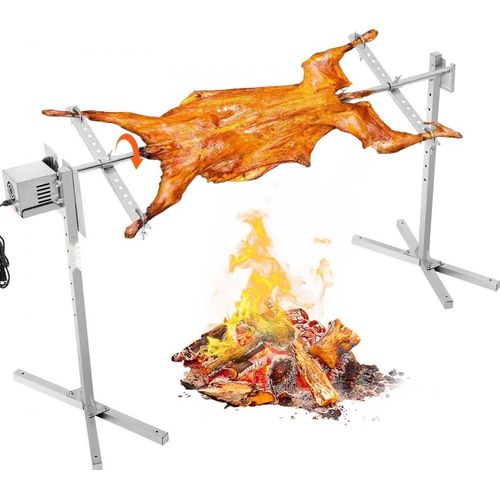 Spanferkelgrill Lammgrill BBQ - Edelstahlgrill mit 60kg Drehspieß - Hochwertiger Grill für Barbecue