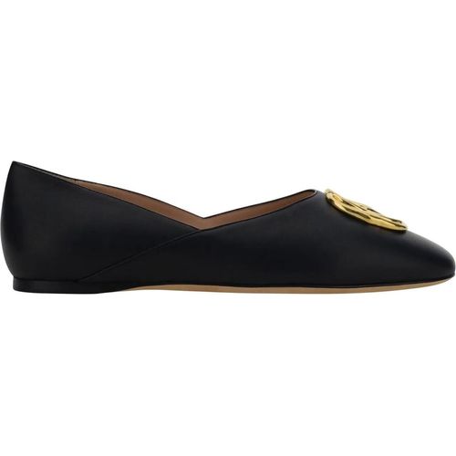 Bally Slipper & Pantoletten - Bally Leather Ballerina Flats - Gr. 38,5 (EU) - in Schwarz - für Damen
