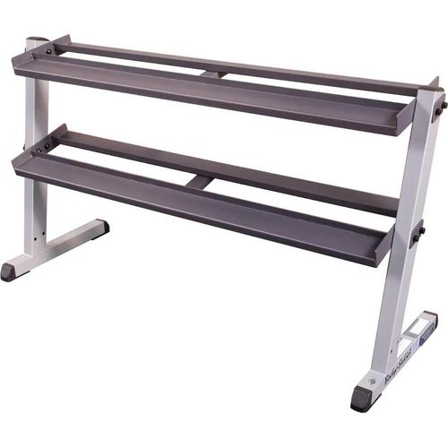Body-Solid 3-stöckiges Kurzhantelregal mit erweiterbarem Stauraum – GDR60