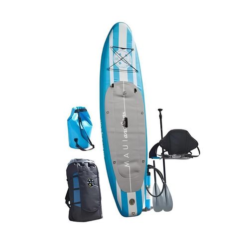 Stand Up Paddle Board SUP 320 cm bis 140 kg Surfboard aufblasbar Komplettset Blau
