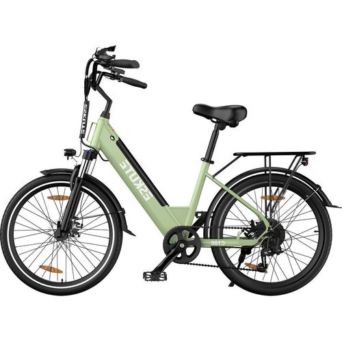 E-Bike ESKUTE C100 - Motor 250W Motor 36V10.4AH Akku 26x1.75 Zoll Reifen Mechanische Scheibenbremsen - Grün