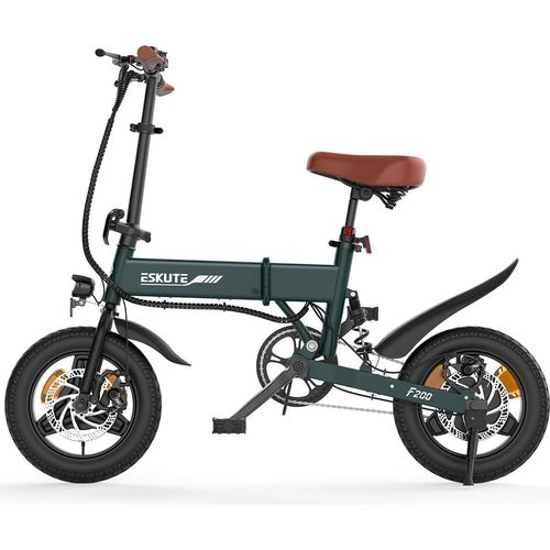 ESKUTE F200 E-Bike - 250W Motor 36V 7.8Ah Batterie 14 Zoll Reifen Mit Mechanischer Scheibenbremse - Grün