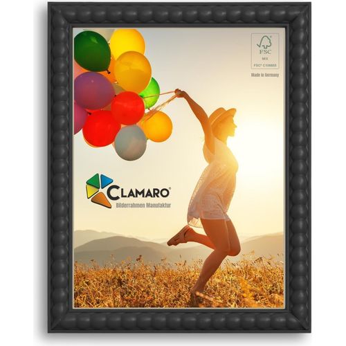 Bilderrahmen Schwarz Bubble nach Maß Holz 20mm, Größe:90x90