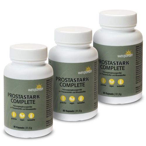 Wellpursan ProstaStark Complete - 270 Kapseln mit Kürbiskern, Sägepalm, Granatapfel