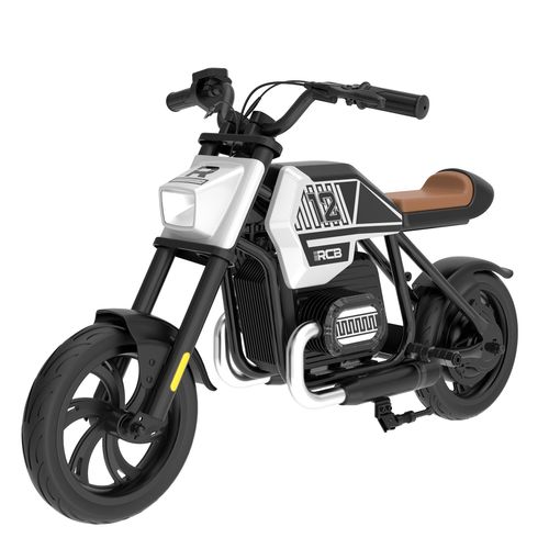 RCB R9 Elektro Motorrad Kinder, Elektromotorrad mit Leistungsstarker Motor,12 Zoll ,Max 25km/h, Reichweite 15KM, Moto Crossbike Kinder ab 4-12Jahren