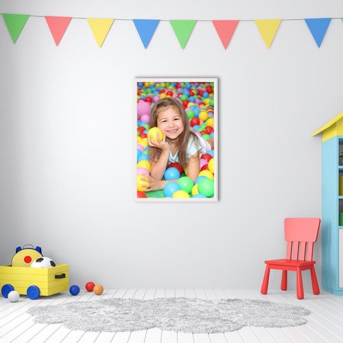 Bilderrahmen Weiss Bubble nach Maß Holz 20mm, Größe:121x80
