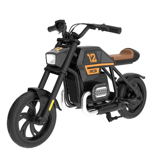 RCB R9 Elektro Motorrad Kinder, Elektromotorrad mit Leistungsstarker Motor,12 Zoll ,Max 25km/h, Reichweite 15KM, Moto Crossbike Kinder ab 4-12Jahren