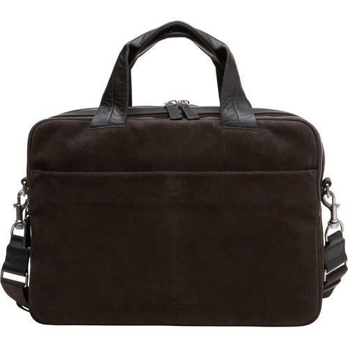 Marc O'Polo Leder Businesstasche Laptoptasche mit Laptopfach Louis Business Bag Coffee dunkelbraun