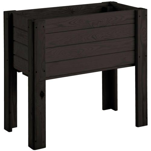Pflanzkübel PROMADINO, grau (anthrazit), B:60cm H:60cm T:30cm, Holzwerkstoff, Pflanzgefäße, BxTxH: 60x30x60 cm