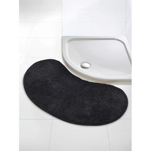Badematte GRUND Gr. 3, grau (anthrazit), oval (45cm x 100cm),, Badematten
