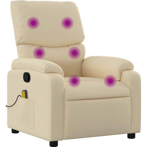 vidaXL Massagesessel Creme Stoff