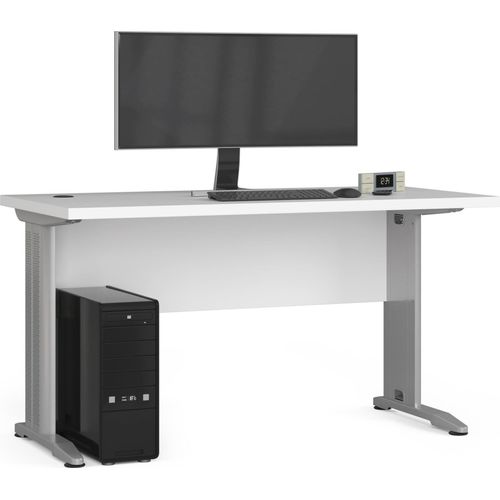 PC-Schreibtisch AKORD BM135 in der Farbe Weiß B135 x H76 x T60 cm