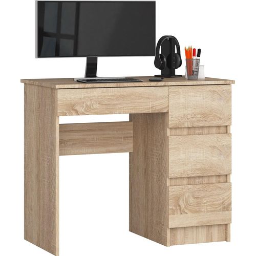 PC-Schreibtisch AKORD A7 rechts Sonoma-Eiche mit 4 Schubladen B90 x H77 x T50 cm