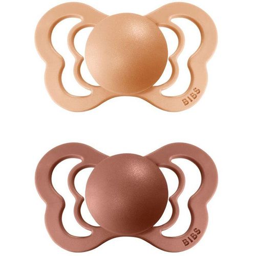 BIBS Couture Natural Rubber Size 1: 0+ months fopspeen Peach / Woodchuck 2 st