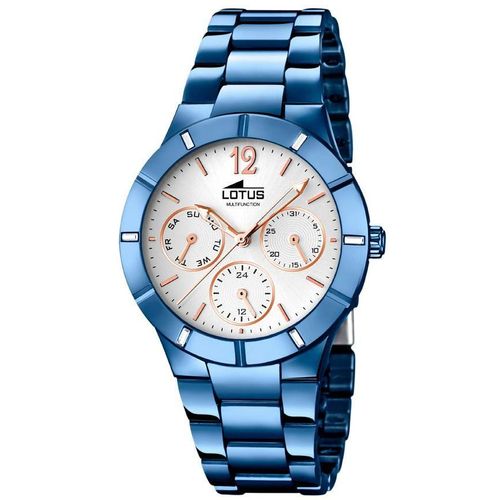 Damen Uhr Lotus by Festina Armbanduhr 18250/1 Multifunktion blau silber