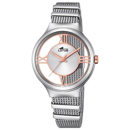 Lotus Damen Uhr 18331/1 Edelstahlarmband silber kupferfarbig