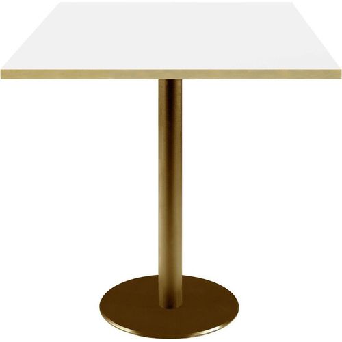 Tisch 70 x 70 cm Rom weiß Bistro