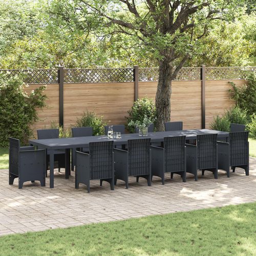 Gartentisch Anthrazit 400x100x73 cm Poly Rattan, Gartentisch Anthrazit 250x100x73 cm Poly Rattan, Gartentisch Anthrazit 150x100x73 cm Poly Rattan, Gartentische DesignMöbel Neu