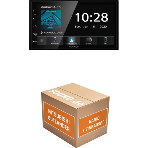 Autoradio Einbaupaket Kenwood DMX5020BTS passend für Mitsubishi Outlander CW0W | Apple CarPlay Android Auto