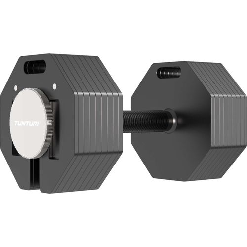 Tunturi Rapid Verstellbare Hantel – Einzelsatz 28 kg – Verstellbar von 4 bis 36 kg – 17 Hanteln in einem – Gewichtset für das Homegym