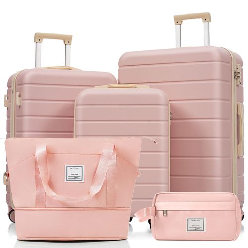 Koffer-Set M/L/XL, ABS-Hartschale, 360° Rollen, Schloss, mit Kulturbeutel