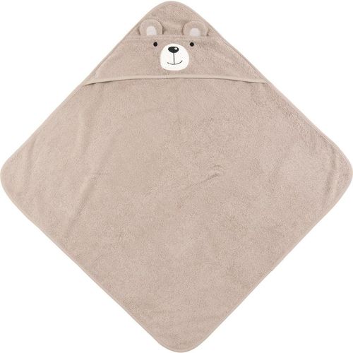 Avelia Kapuzenbadetuch , Beige , Textil , Bär , 75x75 cm , ISO 9001, Gots, AZO-frei, Oeko-Tex® Standard 100, Global Recycled Standard (Grs) ,