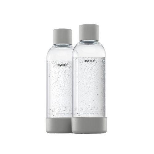 mysoda Wassersprudler-Flasche 2er Pack 1,0ltr. , Salbeigrün , Kunststoff, Naturmaterialien , 1 L , 26.7 cm , Küchengeräte, Wasseraufbereitung,